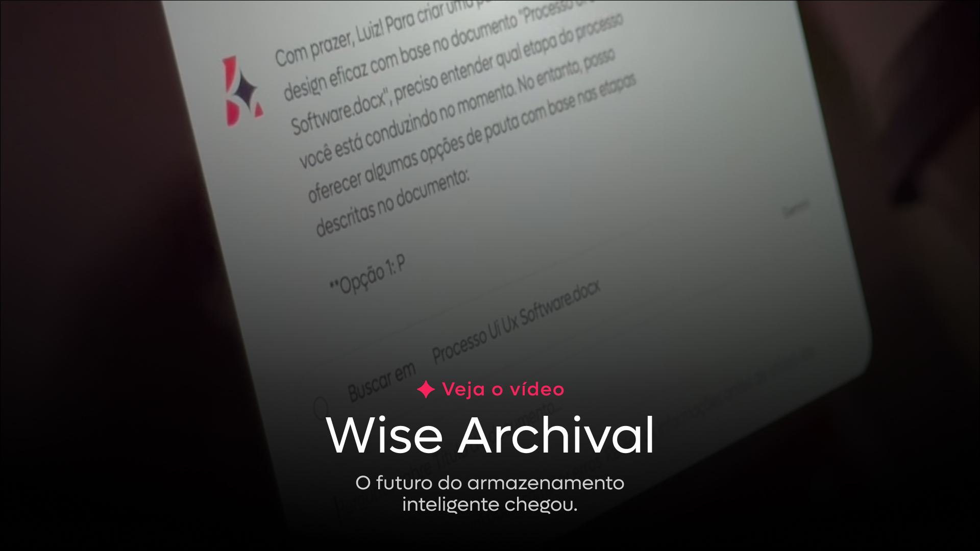 Wise Archival — capa do vídeo de apresentação